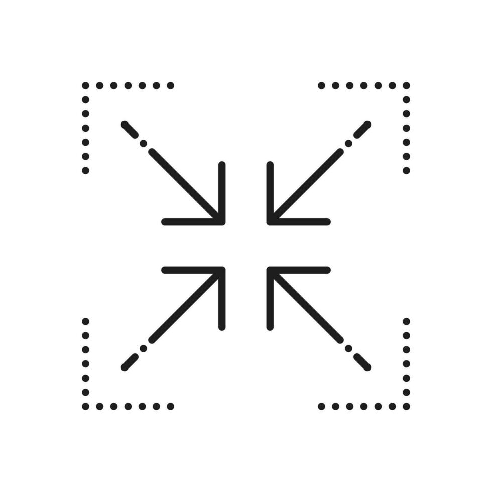 Cube scale with arrows, scalability window icon vector