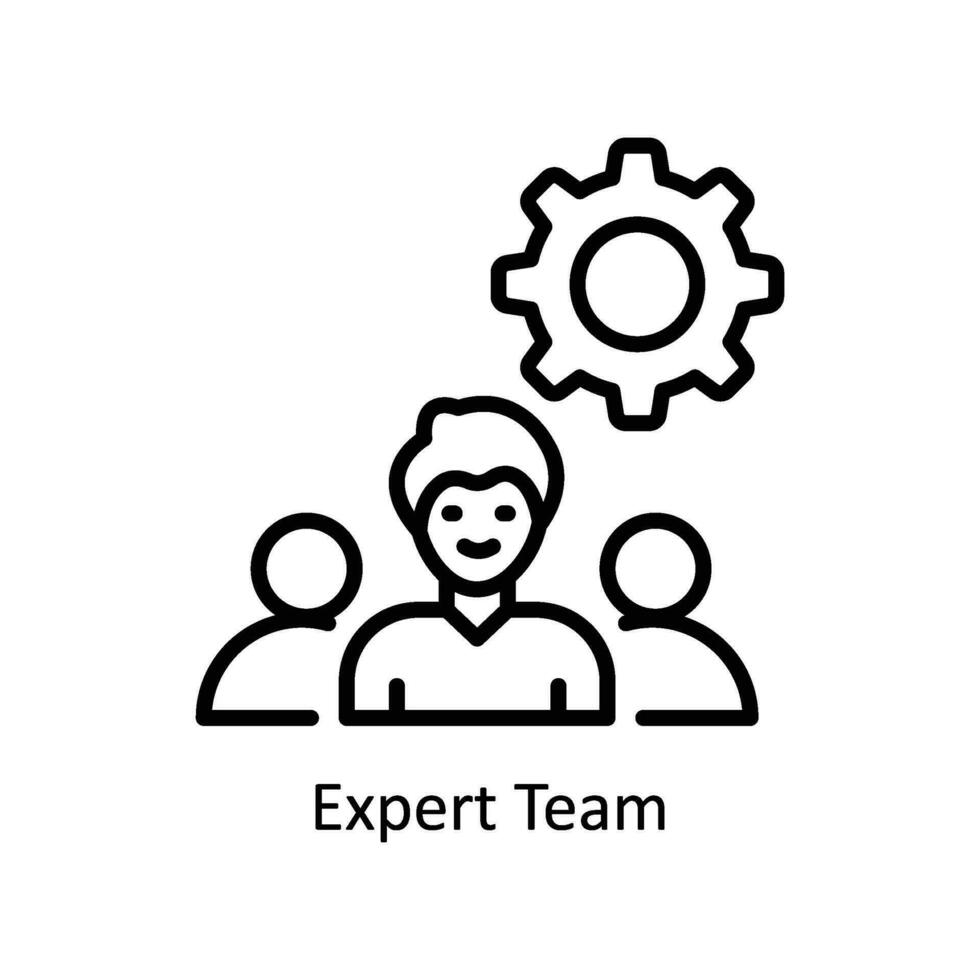 Expert Team vector  outline Icon  Design illustration. Business And Management Symbol on White background EPS 10 File