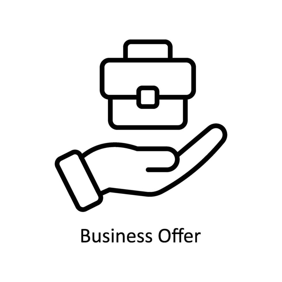 Business Offer vector  outline Icon  Design illustration. Business And Management Symbol on White background EPS 10 File