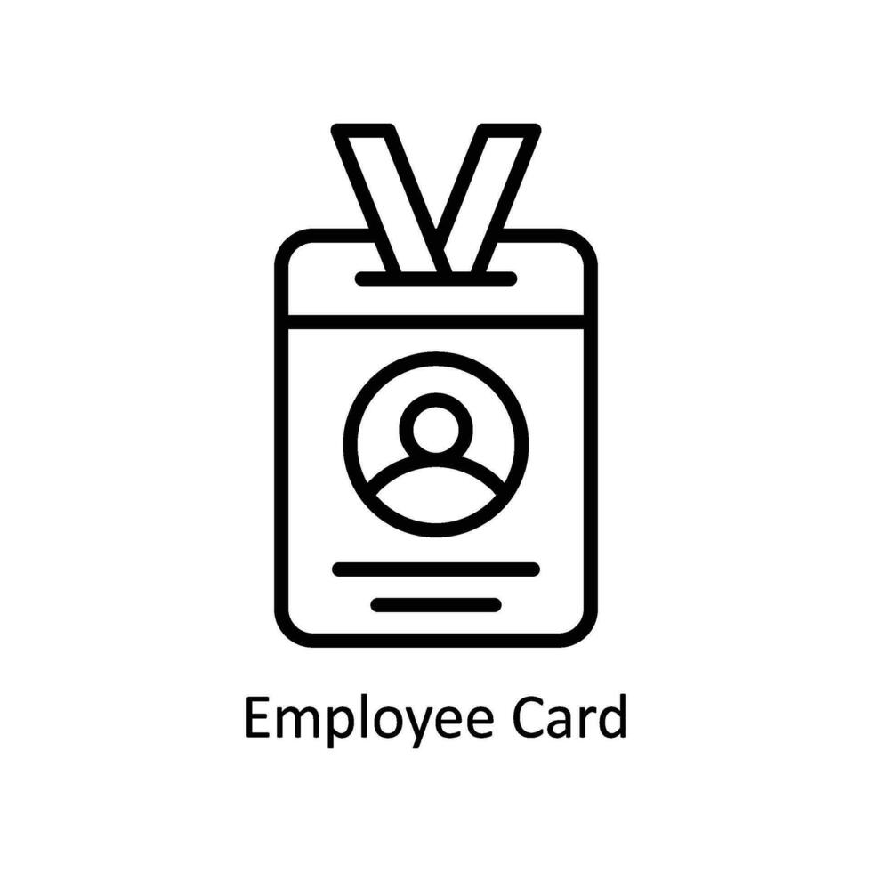 Employee card vector  outline Icon  Design illustration. Business And Management Symbol on White background EPS 10 File