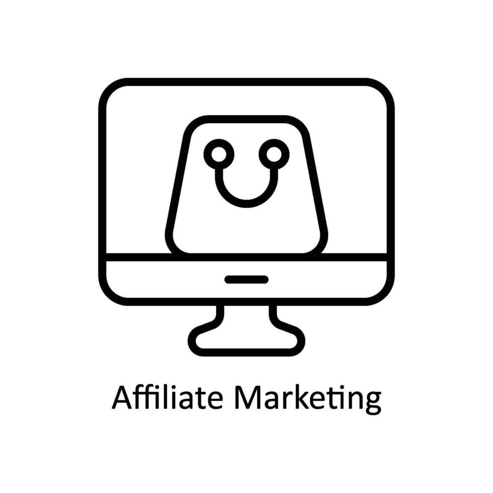 Affiliate Marketing vector  outline Icon  Design illustration. Business And Management Symbol on White background EPS 10 File