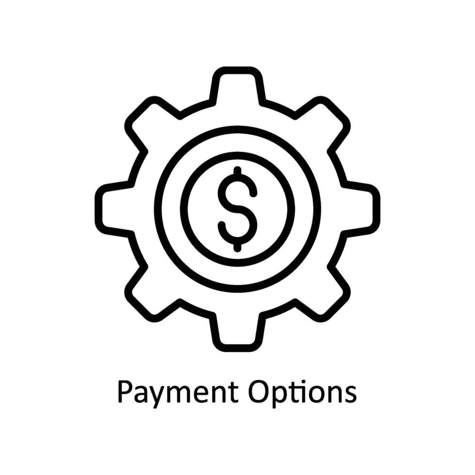 Payment Options vector   outline  Icon Design illustration. Business And Management Symbol on White background EPS 10 File