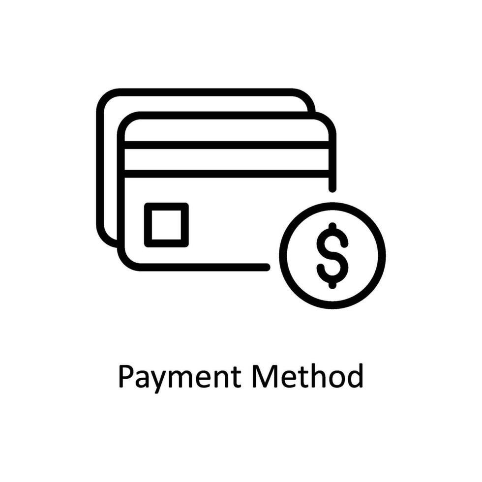 Payment Method vector   outline  Icon Design illustration. Business And Management Symbol on White background EPS 10 File