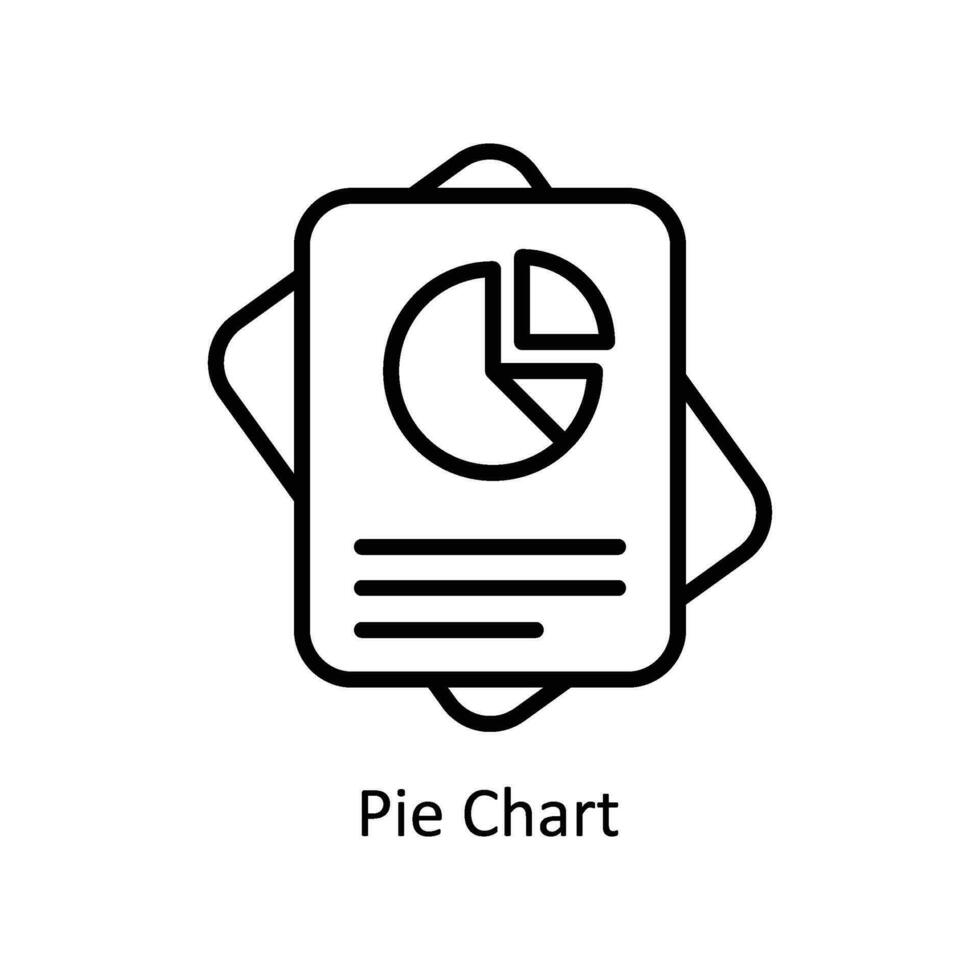 Pie Chart vector   outline  Icon Design illustration. Business And Management Symbol on White background EPS 10 File