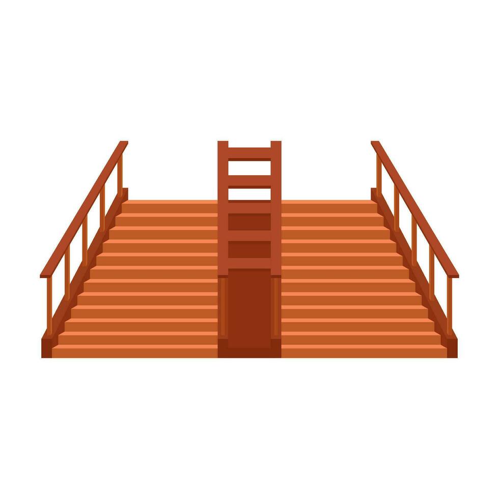 Flat illustration of stairs on isolated background vector