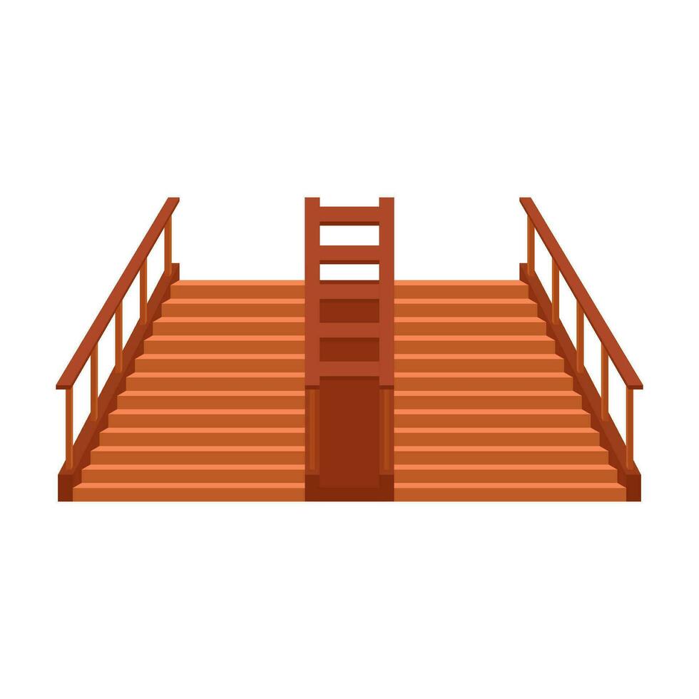 Flat illustration of stairs on isolated background vector