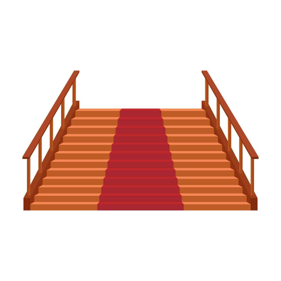 Flat illustration of stairs on isolated background vector