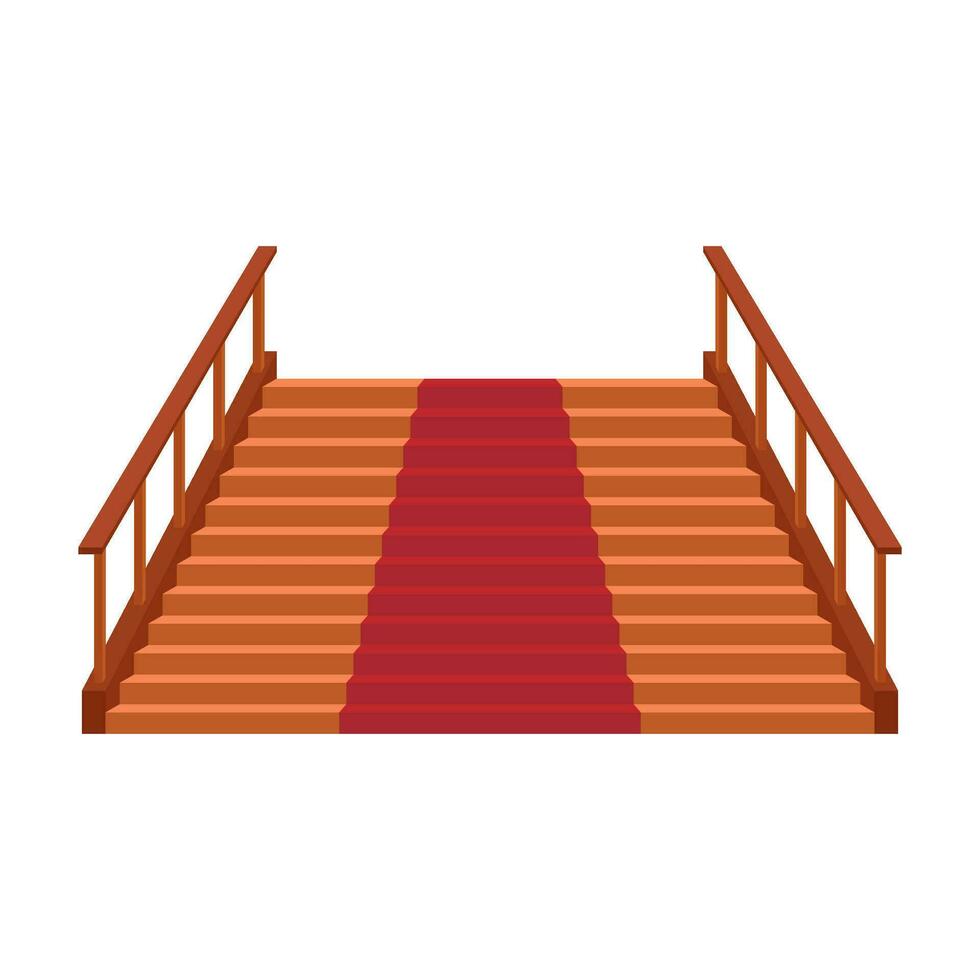 plano ilustración de escalera en aislado antecedentes vector