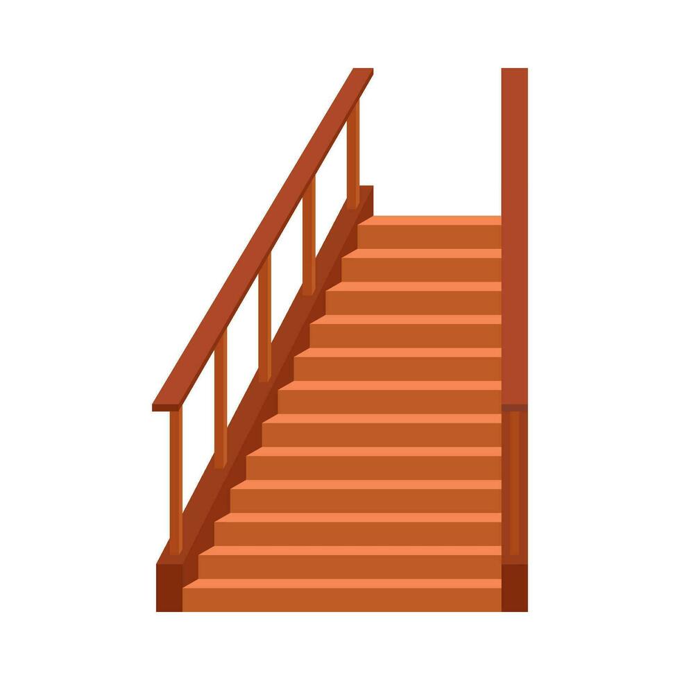 Flat illustration of stairs on isolated background vector