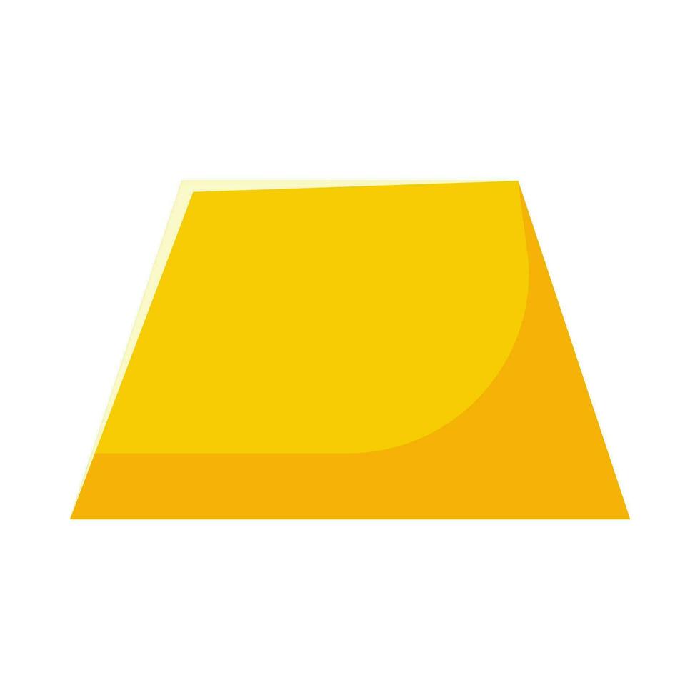 Gold bar flat illustration on isolated background vector