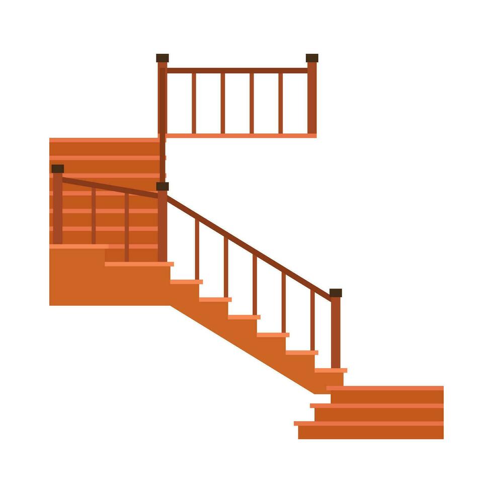 Flat illustration of stairs on isolated background vector