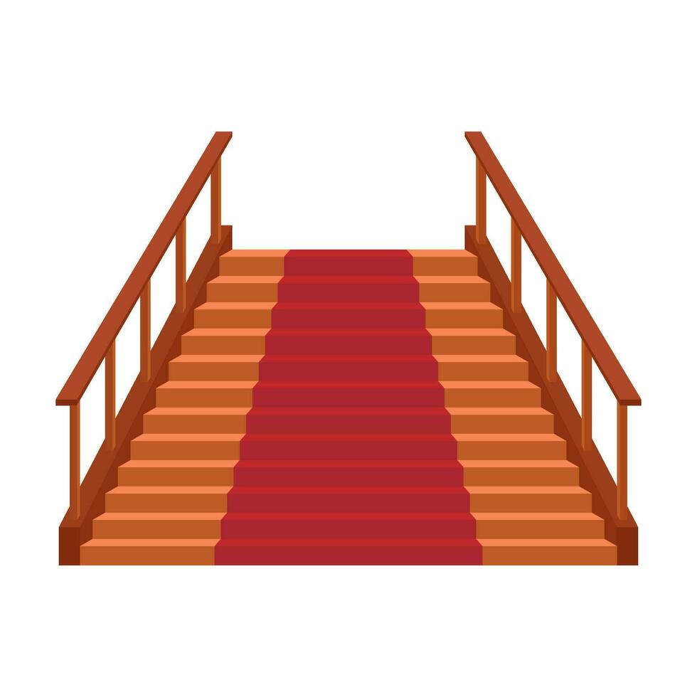 plano ilustración de escalera en aislado antecedentes vector