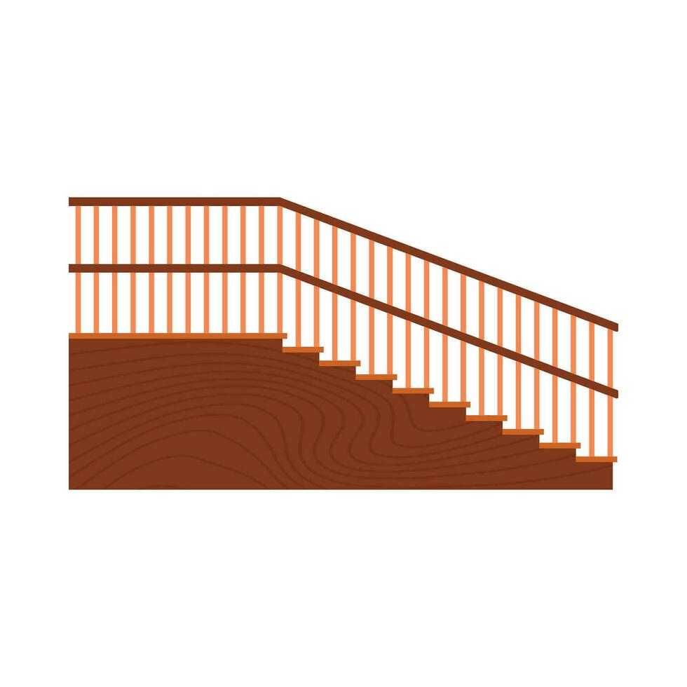 Flat illustration of stairs on isolated background vector