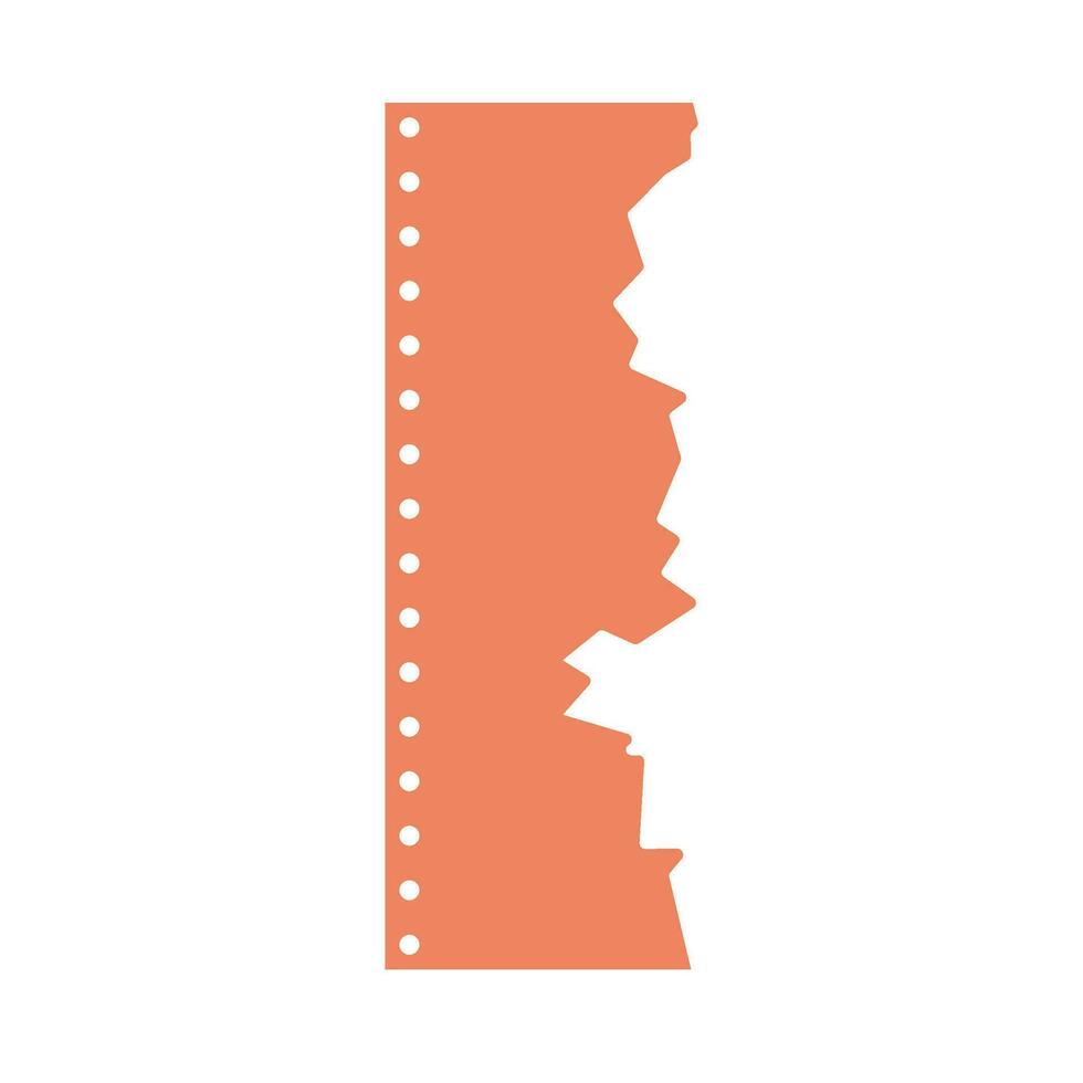 Flat illustration of torn paper on isolated background vector