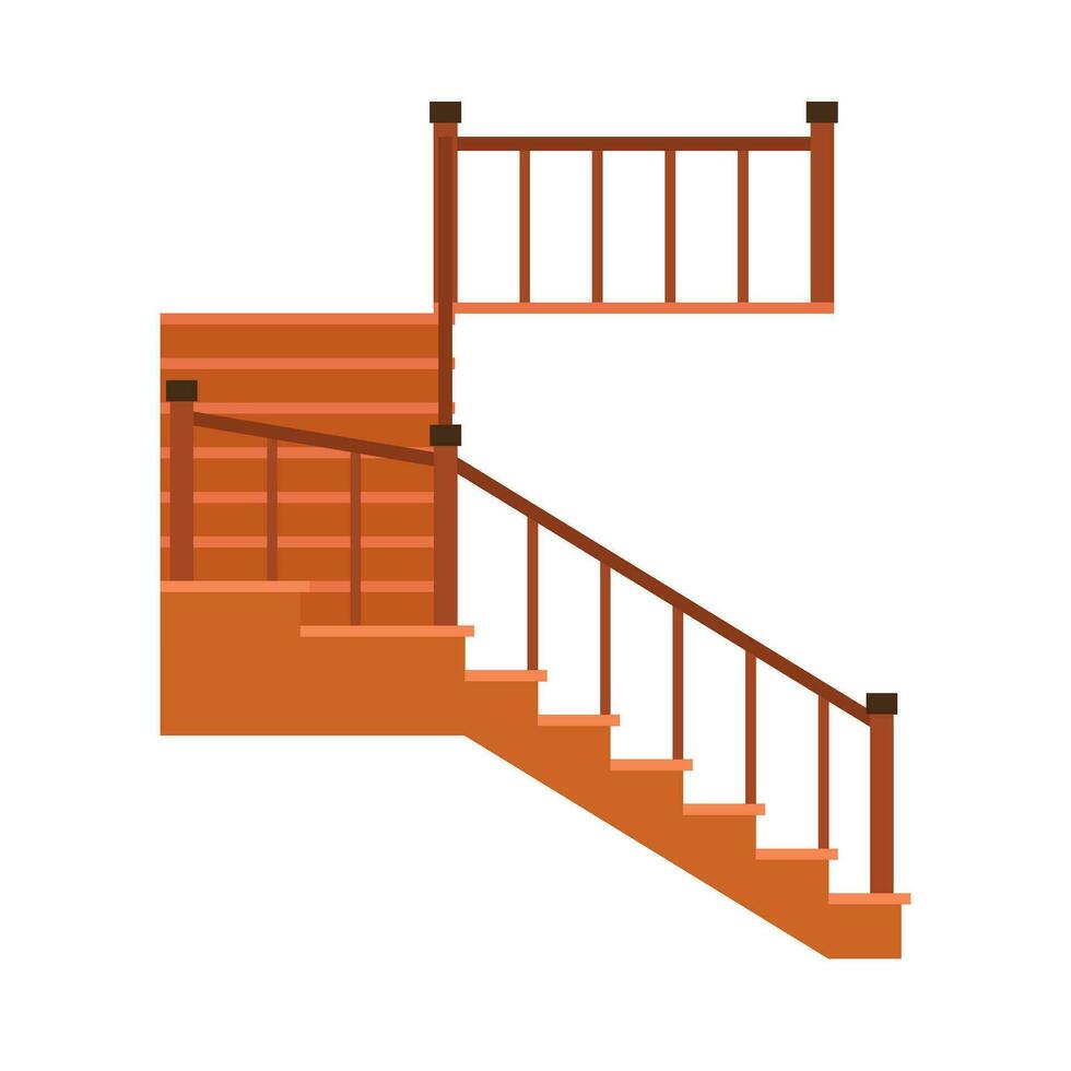 Flat illustration of stairs on isolated background vector