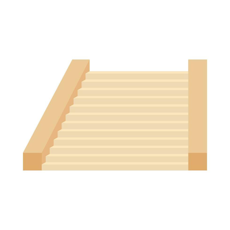 Flat illustration of stairs on isolated background vector