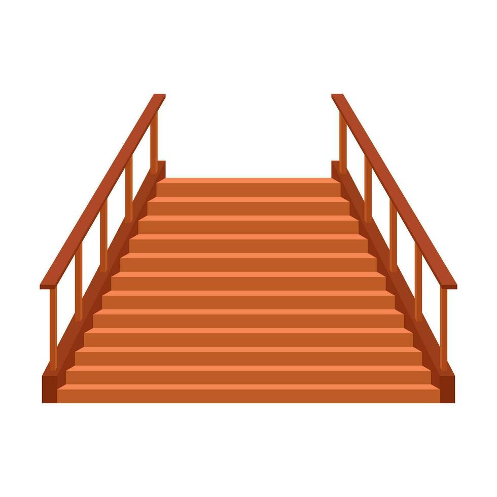 Flat illustration of stairs on isolated background vector