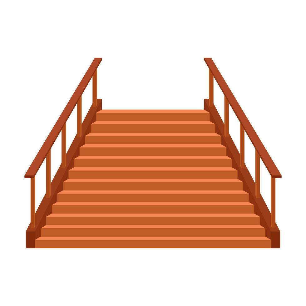 Flat illustration of stairs on isolated background vector