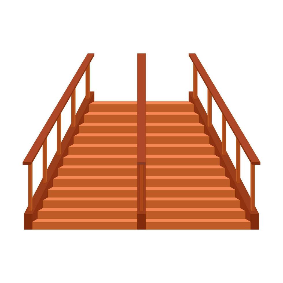 Flat illustration of stairs on isolated background vector