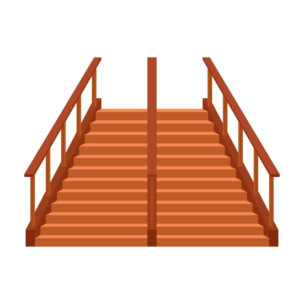 Flat illustration of stairs on isolated background vector