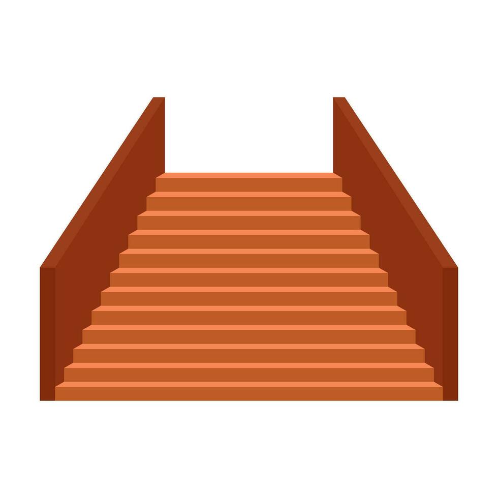 Flat illustration of stairs on isolated background vector