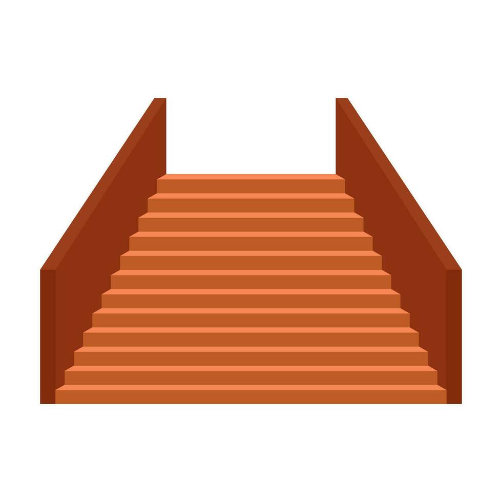 Flat illustration of stairs on isolated background vector