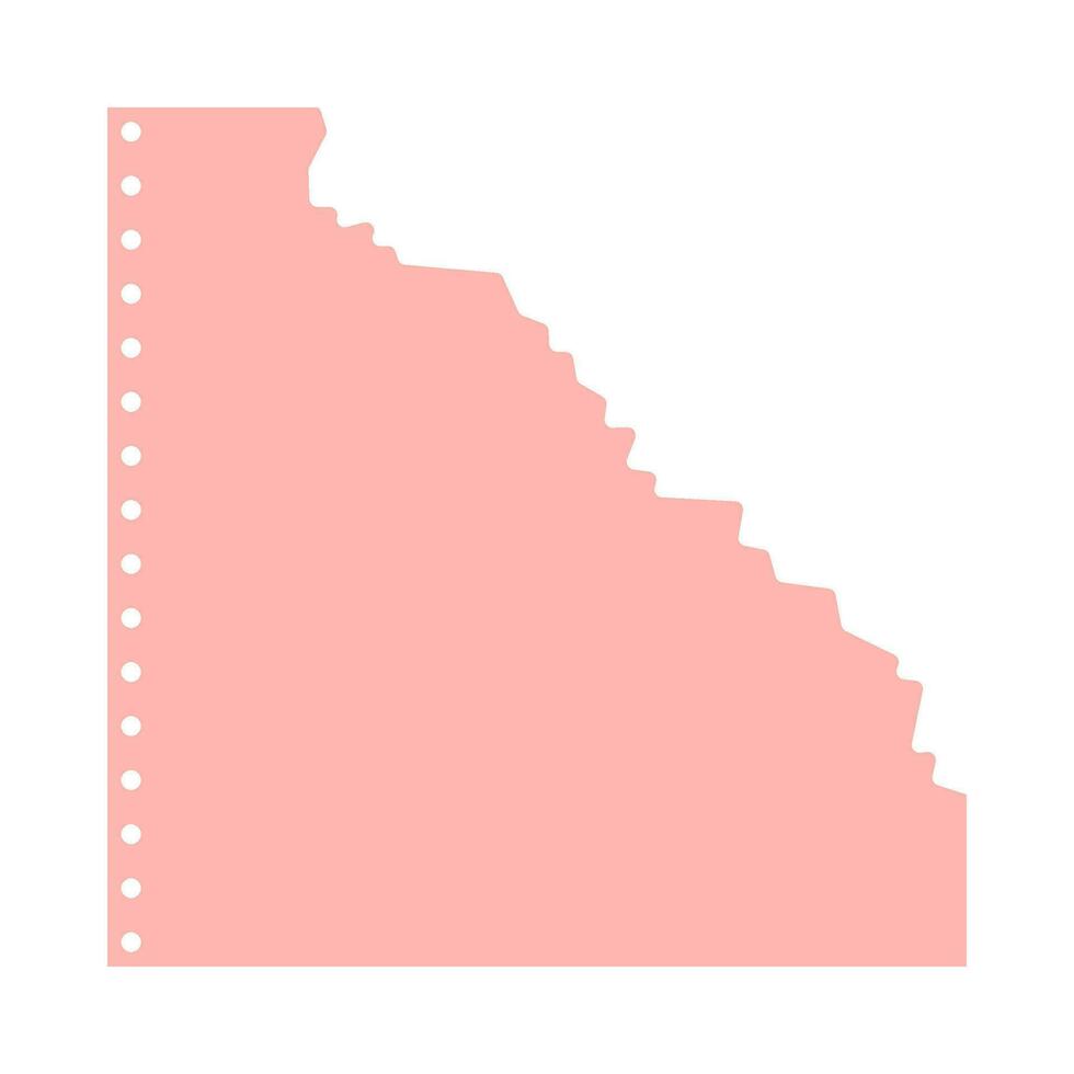 plano ilustración de Rasgado papel en aislado antecedentes vector