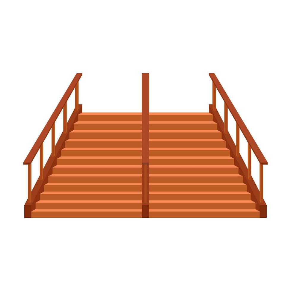 Flat illustration of stairs on isolated background vector