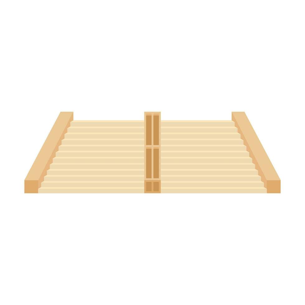 Flat illustration of stairs on isolated background vector
