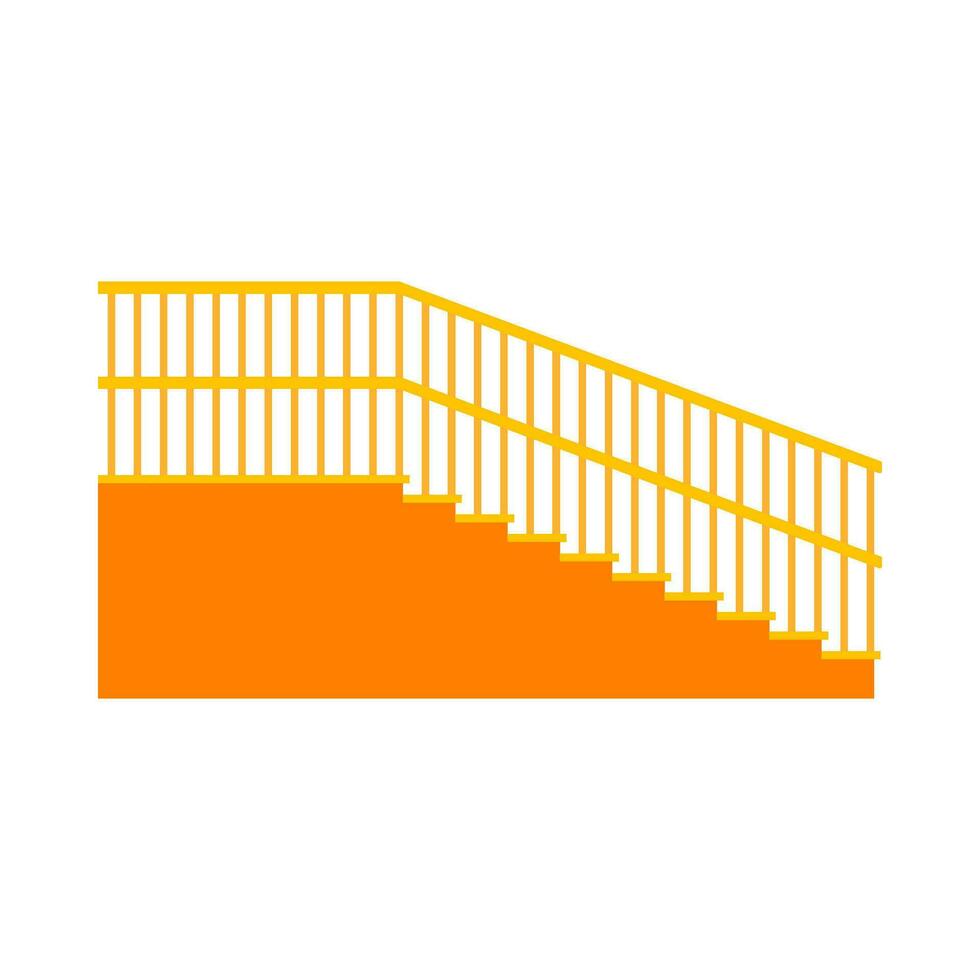 Flat illustration of stairs on isolated background vector