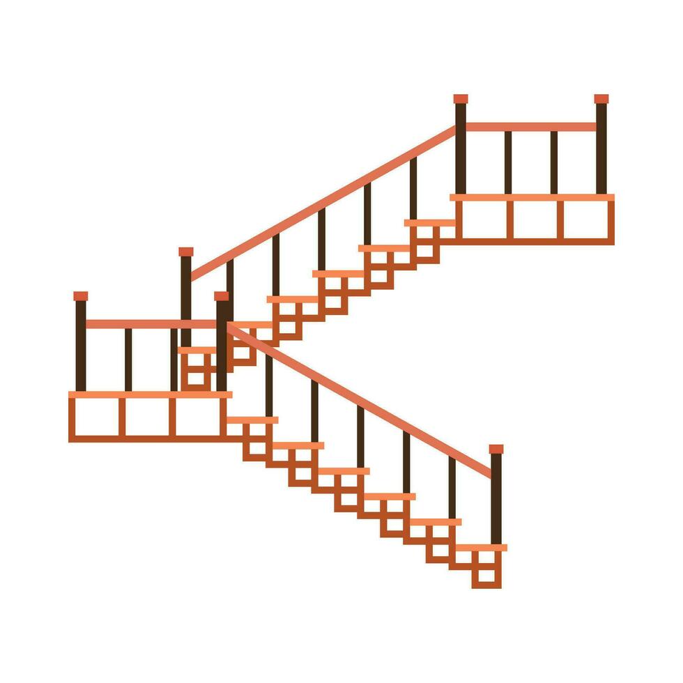 Flat illustration of stairs on isolated background vector