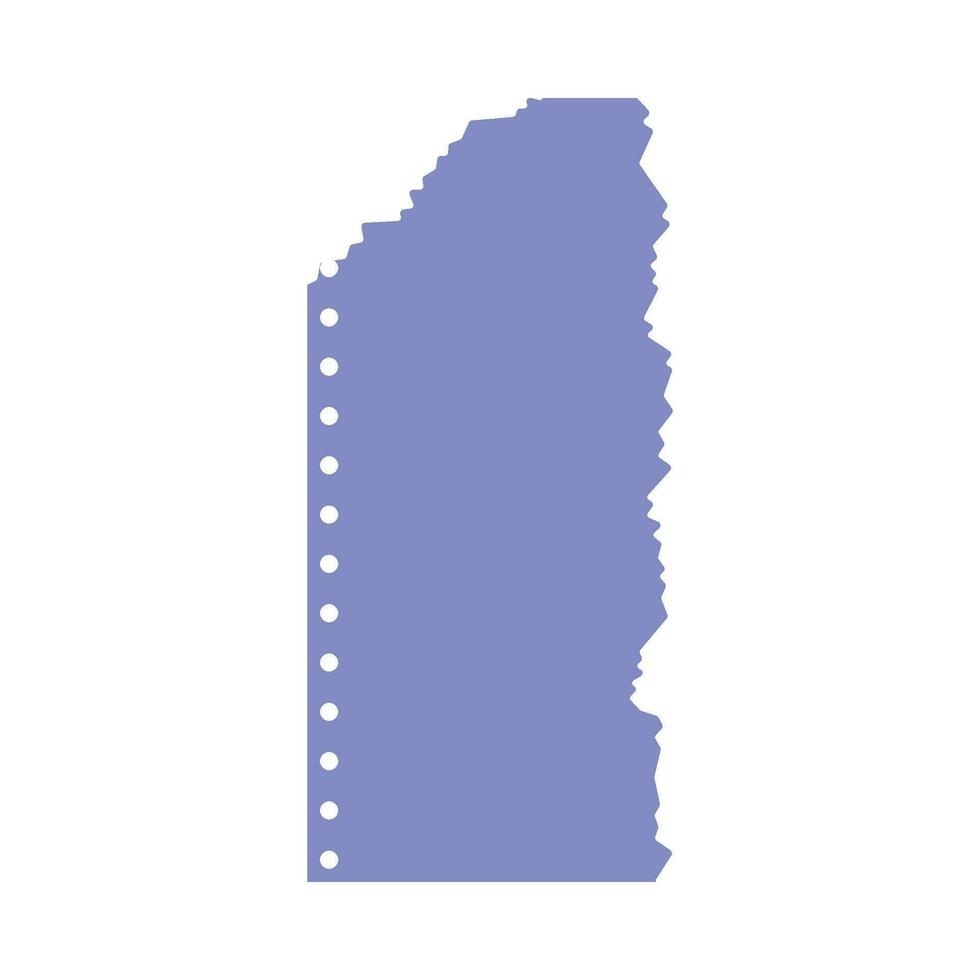 Flat illustration of torn paper on isolated background vector