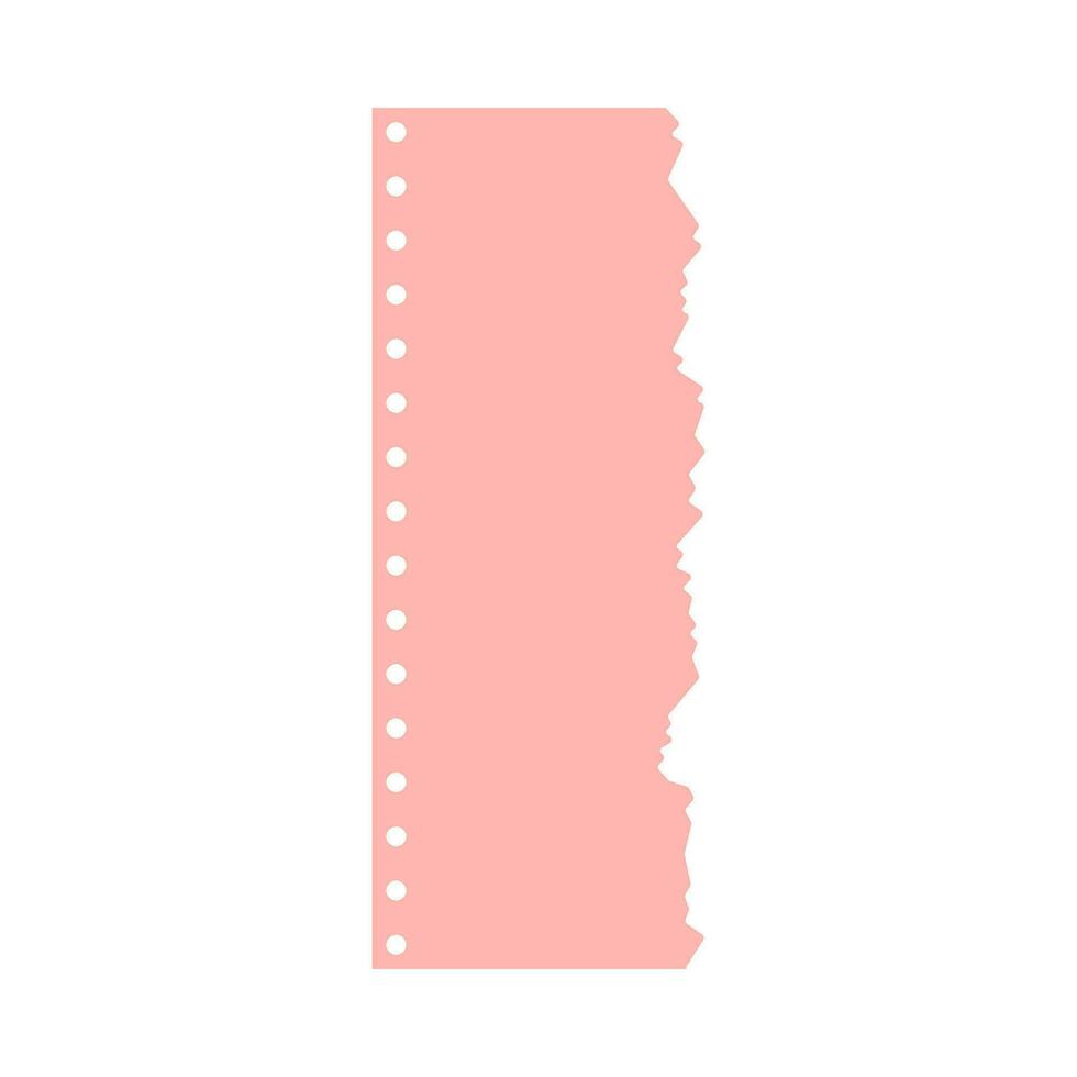 Flat illustration of torn paper on isolated background vector