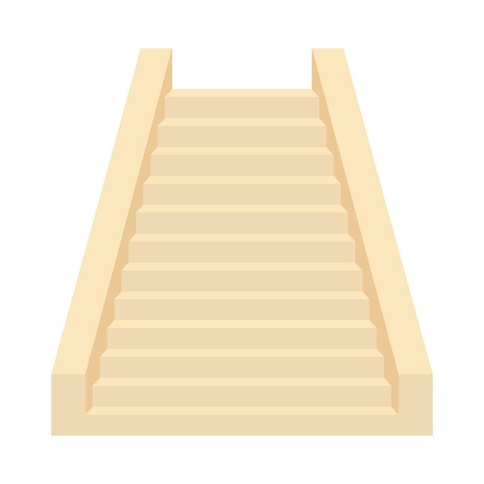 Flat illustration of stairs on isolated background vector