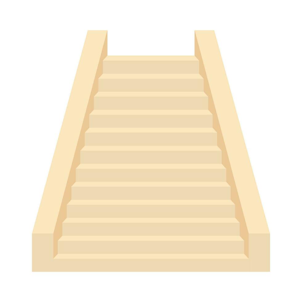 Flat illustration of stairs on isolated background vector