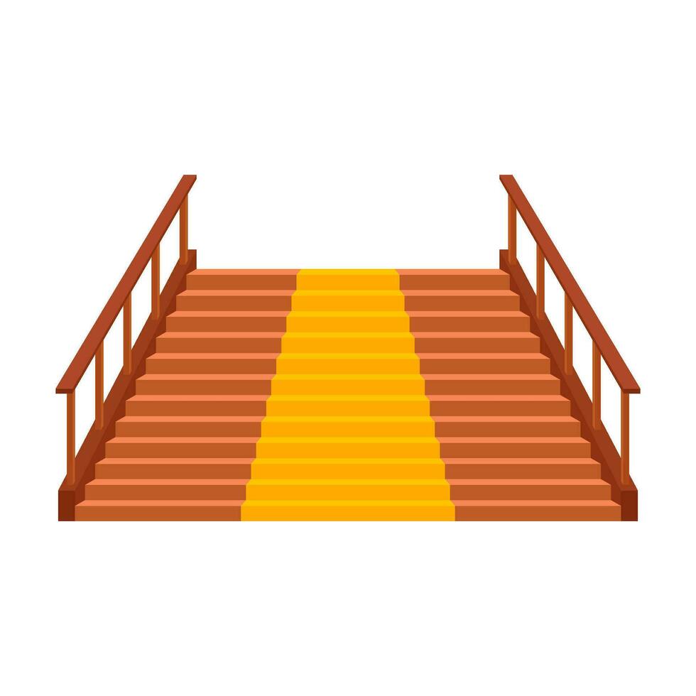 Flat illustration of stairs on isolated background vector