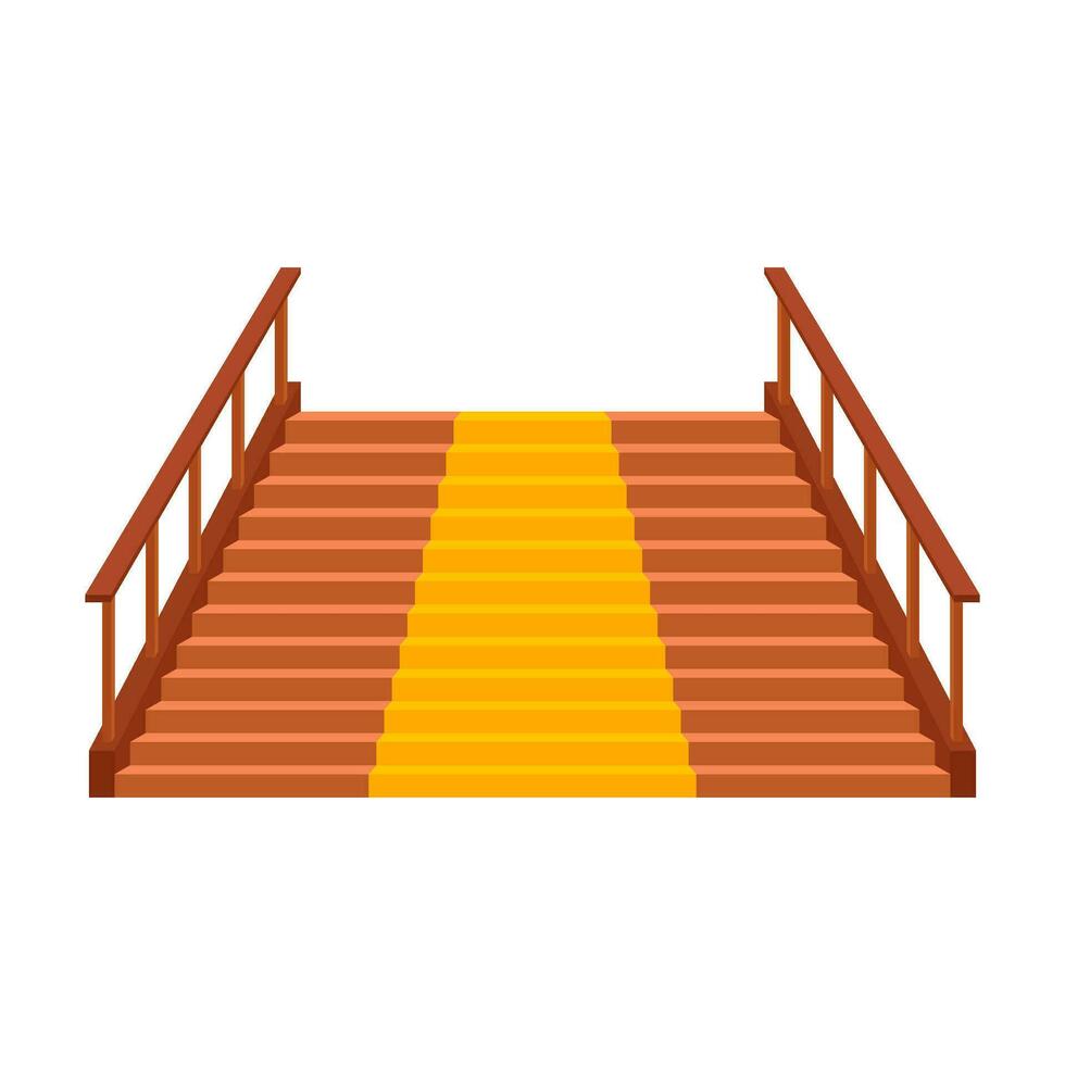 Flat illustration of stairs on isolated background vector