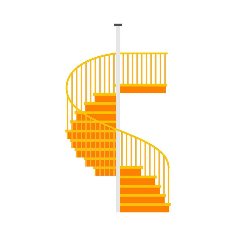 Flat illustration of stairs on isolated background vector