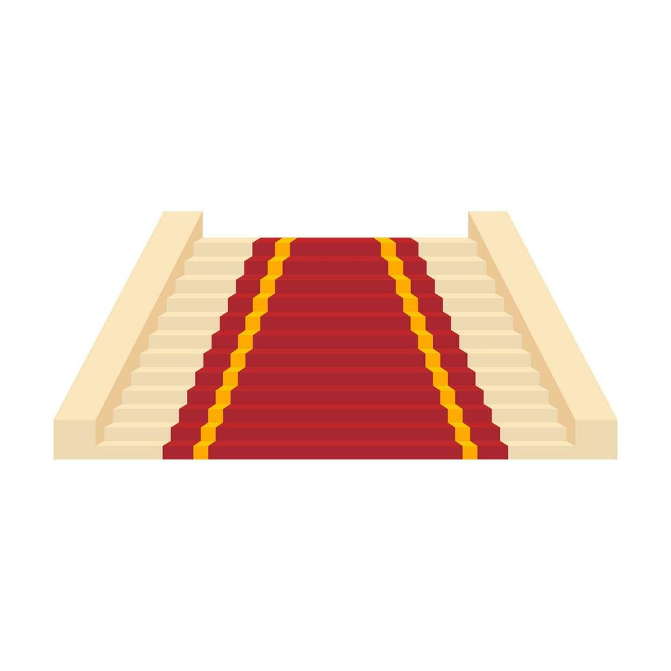 Flat illustration of stairs on isolated background vector