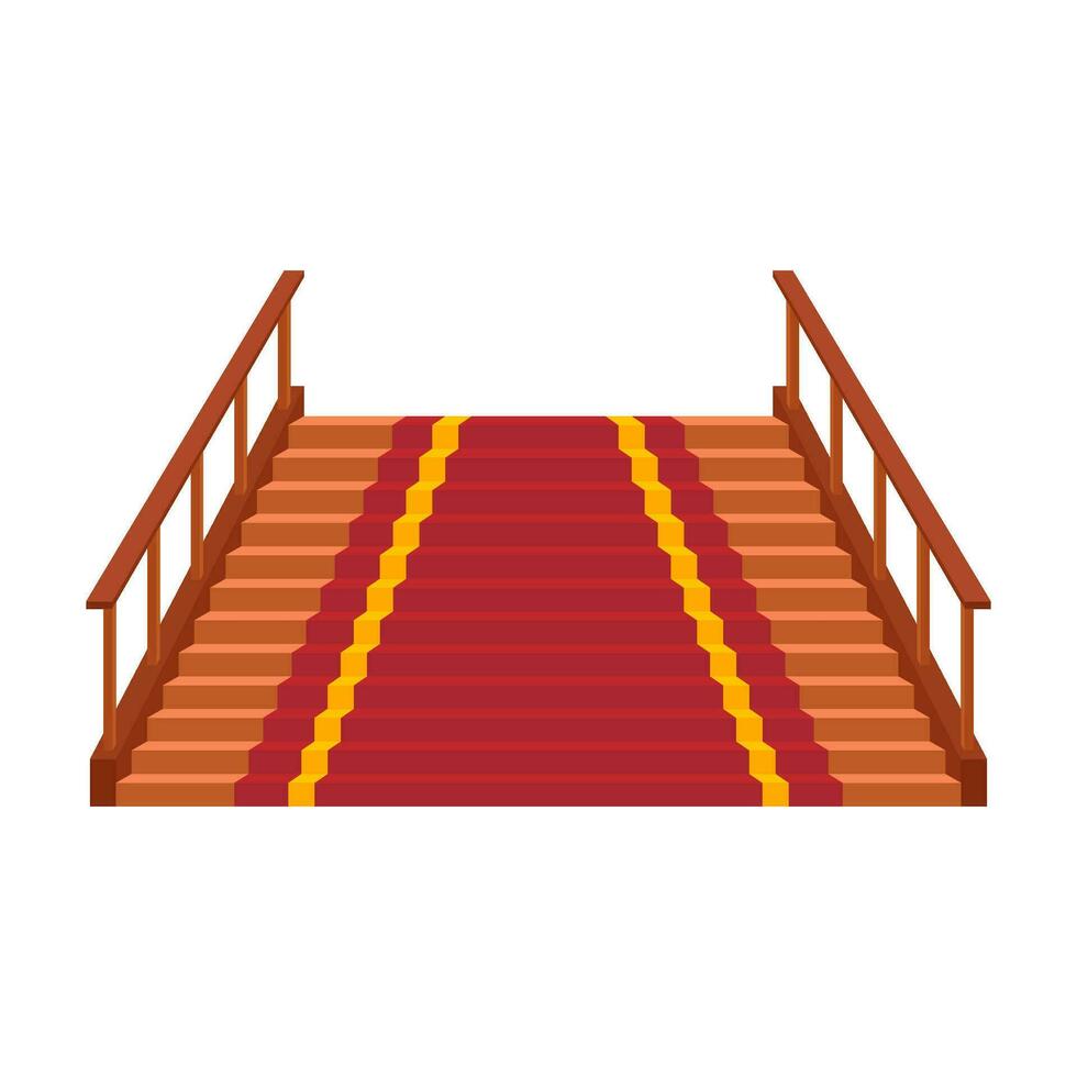 Flat illustration of stairs on isolated background vector