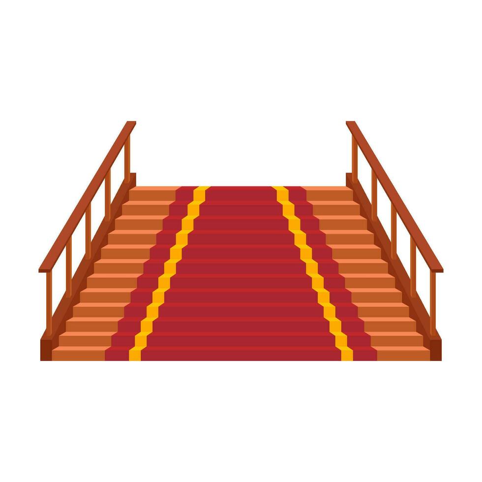 Flat illustration of stairs on isolated background vector