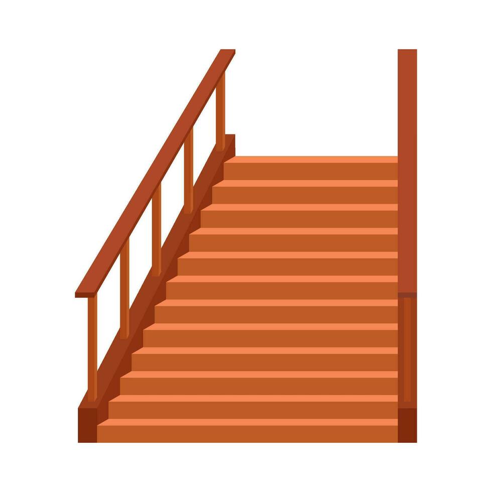 Flat illustration of stairs on isolated background vector