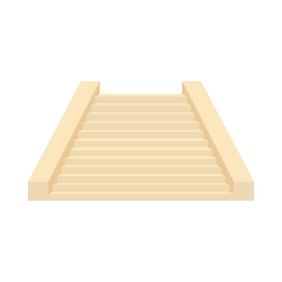 Flat illustration of stairs on isolated background vector