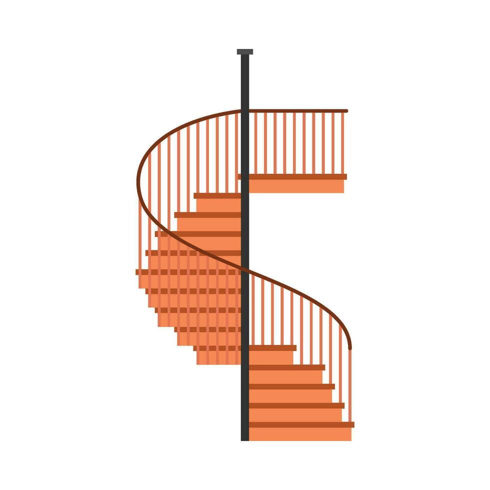 Flat illustration of stairs on isolated background vector