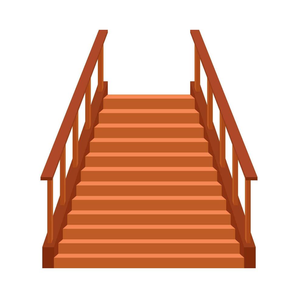 Flat illustration of stairs on isolated background vector