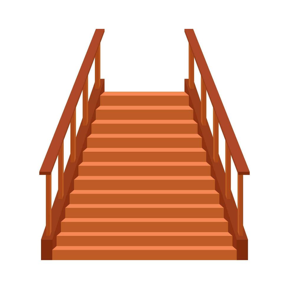 Flat illustration of stairs on isolated background vector