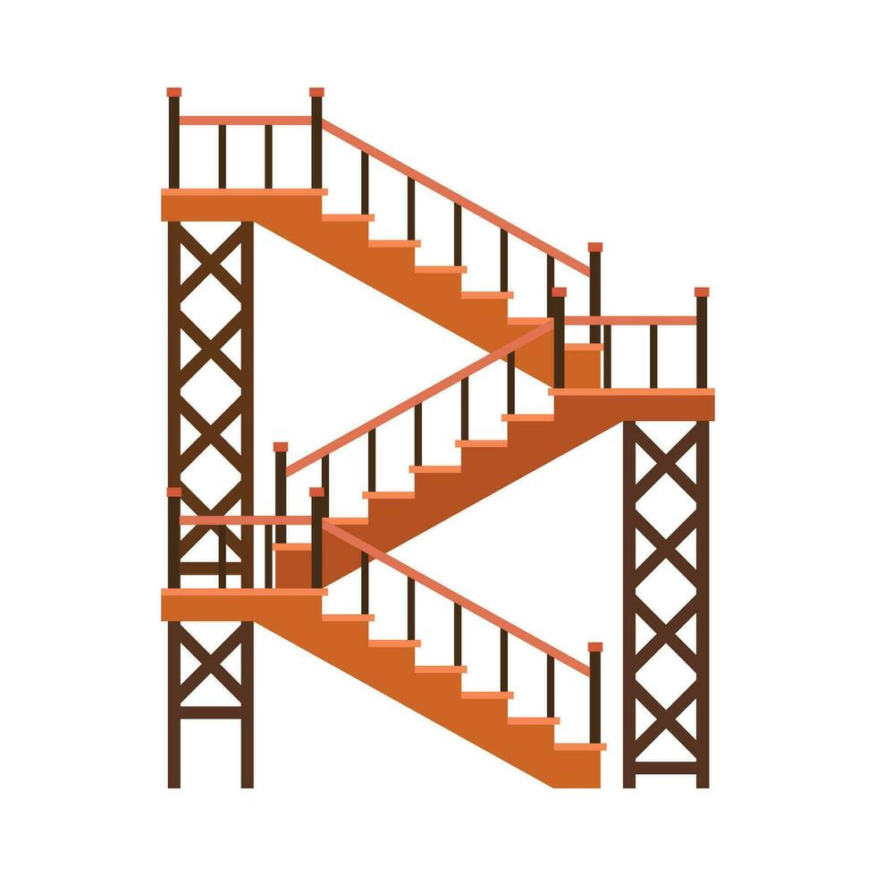 plano ilustración de escalera en aislado antecedentes vector