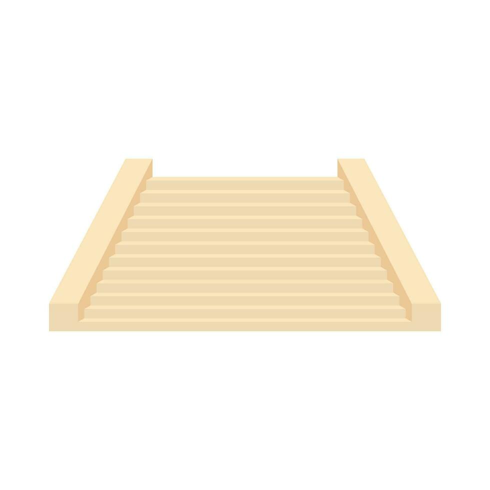 Flat illustration of stairs on isolated background vector