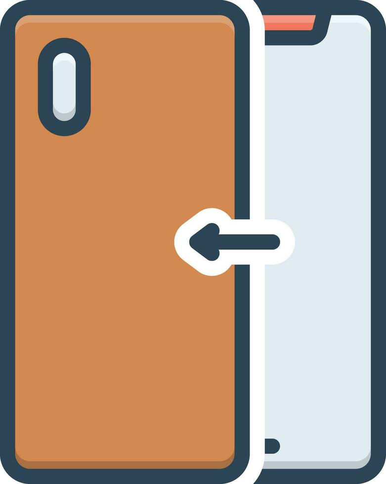 Color icon for case vector