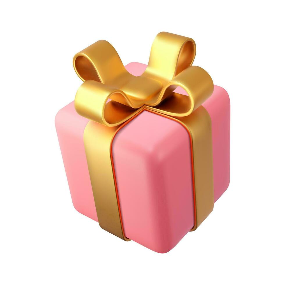 3d regalos caja. vector